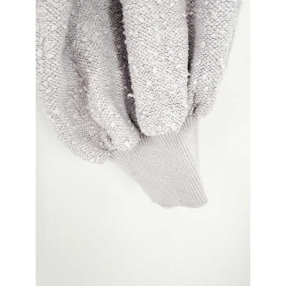 Free People Lavender Textured Pullover Sweater S | Balloon Sleeve Cozy Fit - Picture 3 of 10